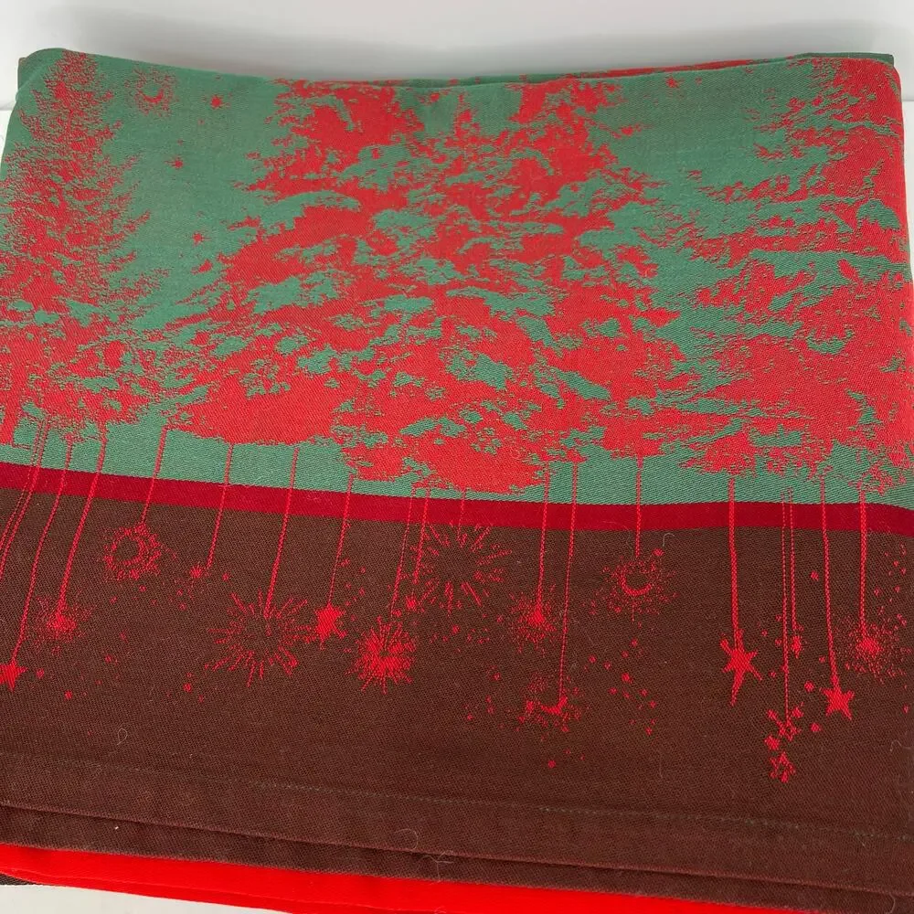 Garnier Thiebaut Holiday Collection Christmas trees festive tablecloth